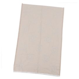 Chanel Cachecol de mistura de seda e caxemira com padrão Coco Mark, Rosa Bege, Caixa, Feito na Itália, Feminino Rosa