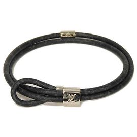 Bracciale LOUIS VUITTON LV Slide Initial Flower Monogram Eclipse Nero da Uomo Nero