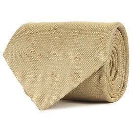 Corbata de seda Monogram Louis Vuitton dorada para hombres, Dorado
