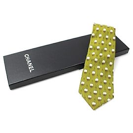 Corbata de seda CHANEL para hombres Verde