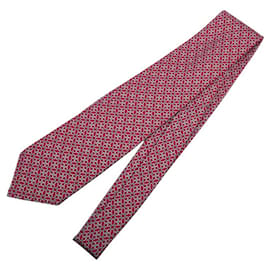 Hermès Hermes tie, red multicolor silk, women's. Red
