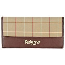 BURBERRY Notebook Canvas/Leather Brown Ladies Brown