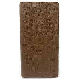 Carteira Bifold Brazza em Taiga Marrom LOUIS VUITTON Marrom