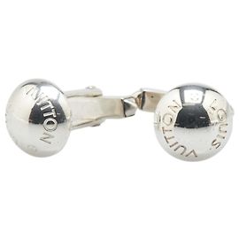 Gemelli da polso Crew Taiga in metallo argento e pelle per uomo LOUIS VUITTON Argento