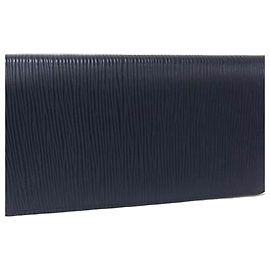 LOUIS VUITTON Cartera Brazza Azul Marino Epi para Hombre - Cartera Larga Bifold Azul