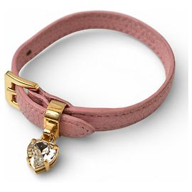 Pulseira e bracelete Miu Miu Madras com cristais de rhinestone em forma de coração em rosa Rosa
