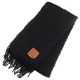 Sciarpa Anagram LOEWE, Mohair/Lana, Donna Nero