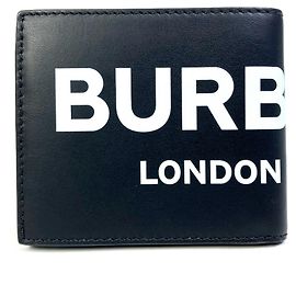 Burberry logo Bill Compartment Folded wallet Black Black