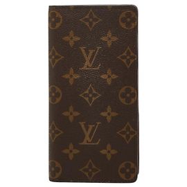 Portafoglio Lungo Brazza Monogram Louis Vuitton in Pelle Marrone per Donne Marrone