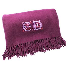 Christian Dior Wool Throw, Purple, x cm, Dior, Women's Purple