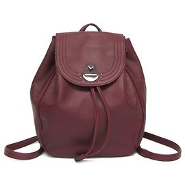 Longchamp Le Pliage Women's Leather Backpack Burgundy,Wine Dark red