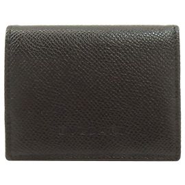 Bulgari BVLGARI logo coin case leather women's Black