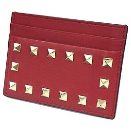 Rockstud Kartenetui Valentino Garavani Rot Rot