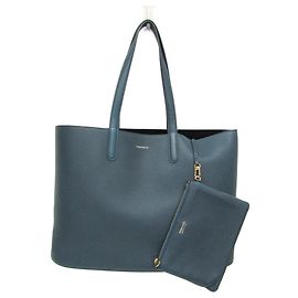 Tiffany & Co Bolsa tote de couro feminina Tiffany com bolsa - Marinho Azul marinho
