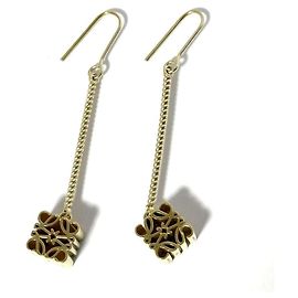Loewe Damen Anagram Drop Hook Ohrringe in Gold Golden