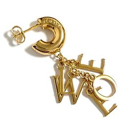 Orecchini singoli Loewe da donna con lettering corto D'oro