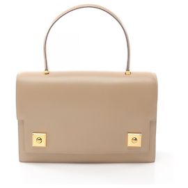 Hermès HERMES Bolsa de Mão Piano em Couro de Bezerro (Couro de Vaca) Boxcalf Feminina Bege Bege