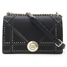 Sac à chaîne Diorama de Christian Dior en cuir perforé noir Noir
