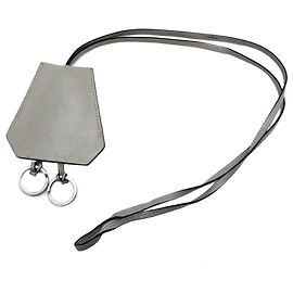 Clochette en cuir gris Hermès Marron