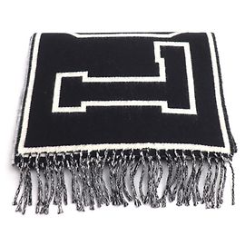 Louis Vuitton Black Wool and Cashmere Stole Black