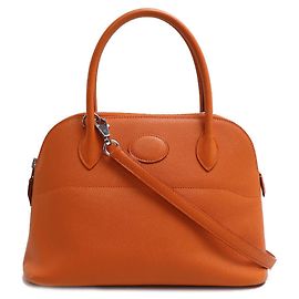 Hermès HERMES Bolide 27 Epsom Leather 2-Way Shoulder Bag Orange