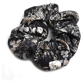 Hermès HERMES Scrunchie in Seta Claudia Accessorio per Capelli Nero
