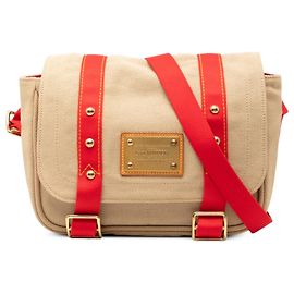 Louis Vuitton Bolsa Antigua Besace PM Marrom Marrom Bege