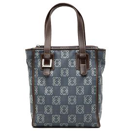 LOEWE Blue Anagram Denim Tote Blue Other