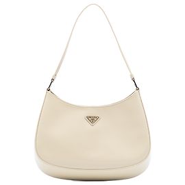 Prada Beiger Spazzolato Cleo Schultertasche Beige