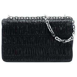 Bolsa de Ombro Prada em Nappa Gaufre Preta Preto