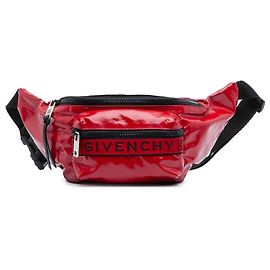 Givenchy Red Coated Canvas Light 3 Bum Bag Red