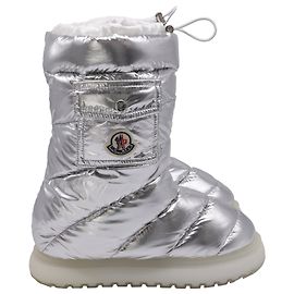 Bottes mi-mollet rembourrées Moncler Gaia en polyamide argent métallique Argenté Métallisé