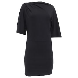 Abito Mini Twistfront Palmero Iro in Cotone Nero Nero