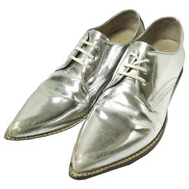 Chaussures Derby en cuir Junya Watanabe Comme des Garçons Argenté