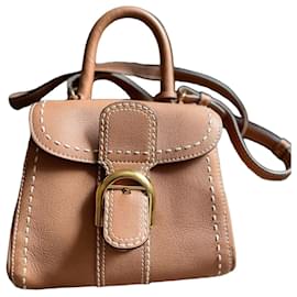 Delvaux Brillant Handtasche Leder Camel Kamel