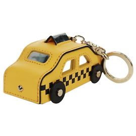 porte-clés taxi en cuir jaune or Kate Spade On a Roll Auth 169001V Doré Jaune