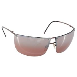 GUCCI Rimless Sunglasses plastic Brown Auth am10785 Brown
