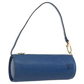 LOUIS VUITTON Poche Soufflot Epi Azul LV Auth BA10296 Azul