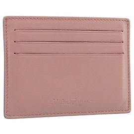 Tarjetero de cuero Salvatore Ferragamo Rosa Auth am10815V Rosa