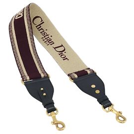 Cinghia a Spalla in Tela Christian Dior 36,6" Bordeaux Auth ep13578 Bordò