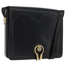 BALLY Borsa a Spalla in Pelle Nera e Oro Auth 173248A Nero D'oro