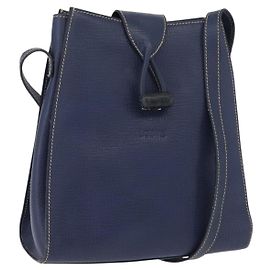Borsa a Spalla LOEWE in Pelle Blu Navy Oro Auth ep13402 D'oro Blu navy