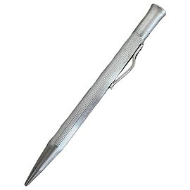Autre Marque SOPRANE Ribbed Mechanical Pencil Silver Plated - Vintage Silvery