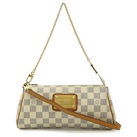 Borsa a Spalla 2 in 1 Louis Vuitton Eva Damier Azur Altro Crudo