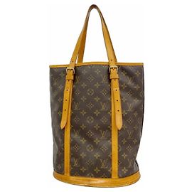 Louis Vuitton Monogram Bucket GM Tote Bag Braun