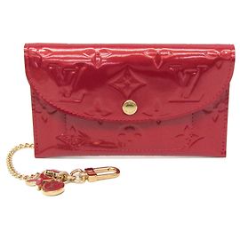 Estuche para llaves Enveloppe Plat Monogram Vernis Louis Vuitton Roja