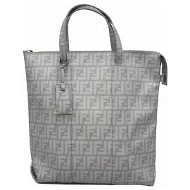 Borsa Tote Fendi Zucca Grigia Marrone