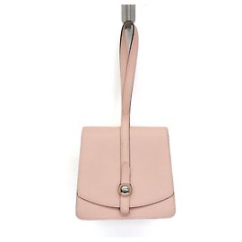 Bolsa de mão de couro feminina Moynat Madeleine Rosa