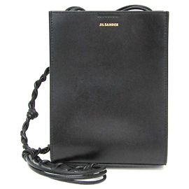 Jil Sander TANGLE SM Leather Pouch/Shoulder Bag Black
