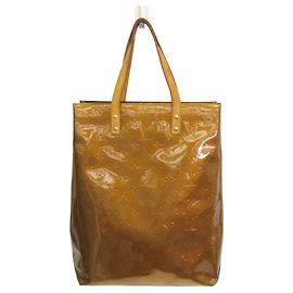 Sac à main Louis Vuitton Monogram Vernis Reade MM Bronze